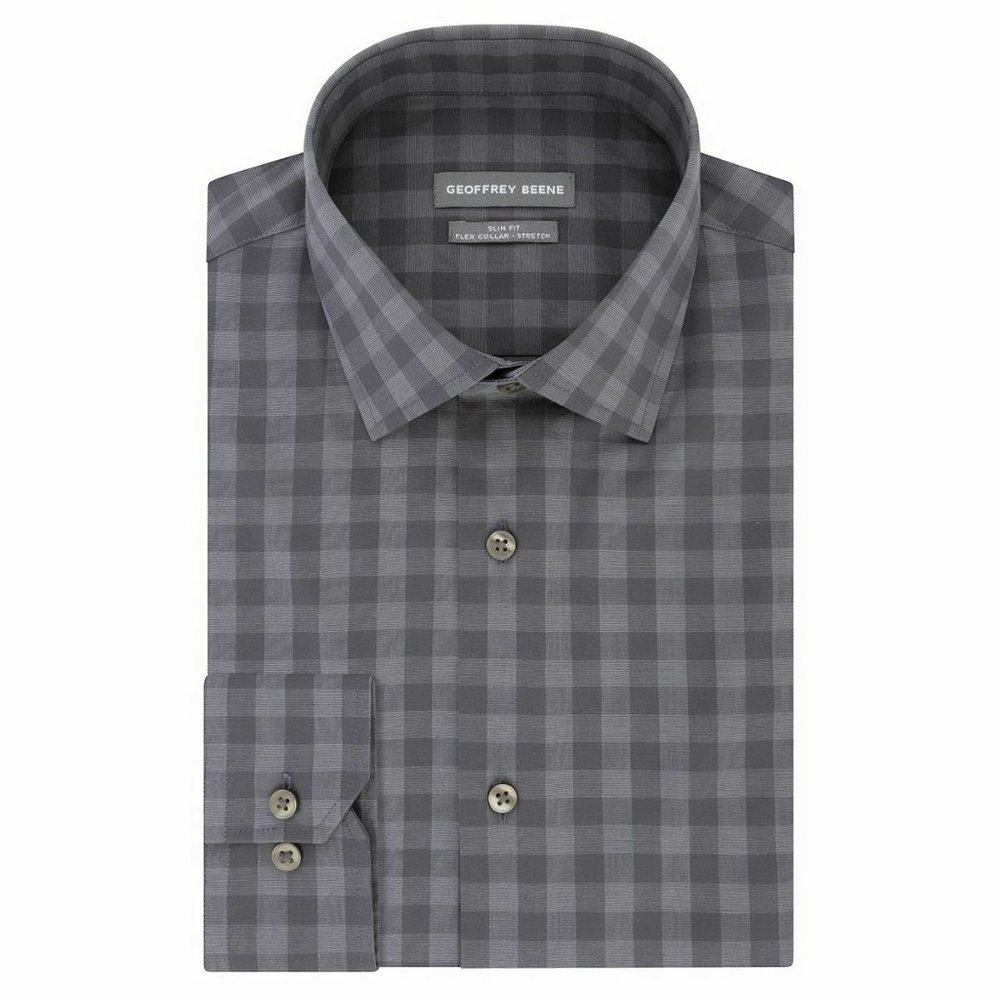 NWT Geoffrey Beene Regular-Fit Stretch Flex Shirt